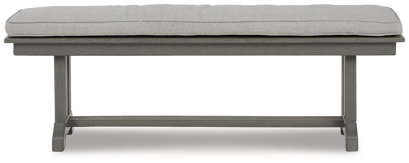 Visola Bench with Cushion Outdoor Dining Bench Ashley Furniture