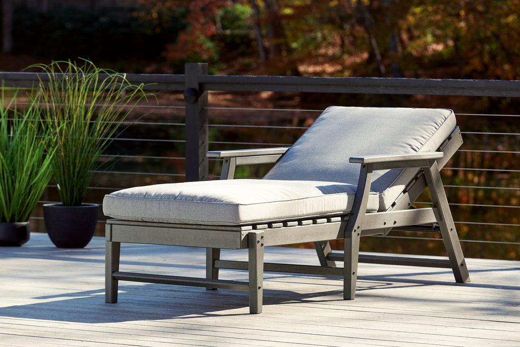 Visola Chaise Lounge with Cushion Outdoor Seating Ashley Furniture