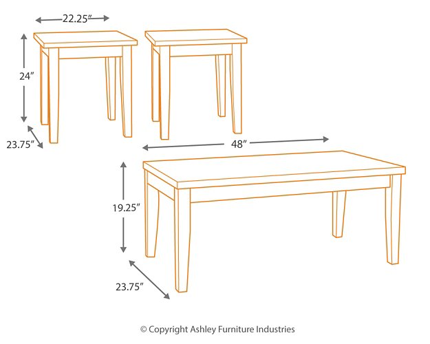 Maysville Table (Set of 3) Table Set Ashley Furniture