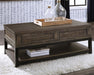 Johurst Coffee Table with Lift Top Cocktail Table Lift Ashley Furniture