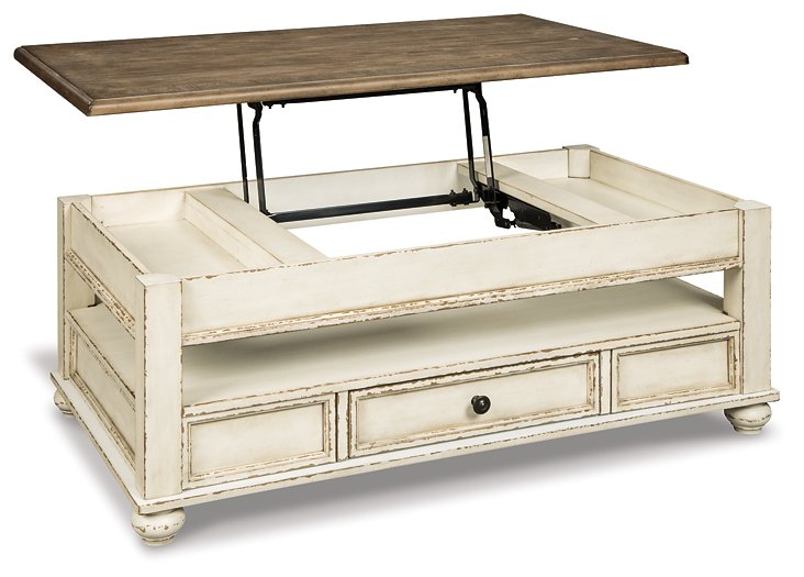 Realyn Coffee Table with Lift Top Cocktail Table Lift Ashley Furniture