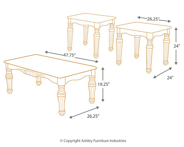 North Shore Table (Set of 3) Table Set Ashley Furniture