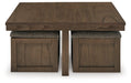 Boardernest Coffee Table with 4 Stools Cocktail Table Ashley Furniture