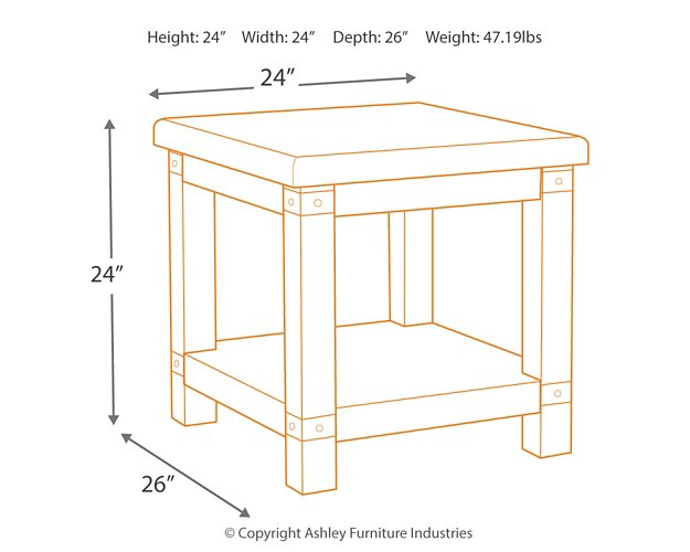 Carynhurst End Table End Table Ashley Furniture