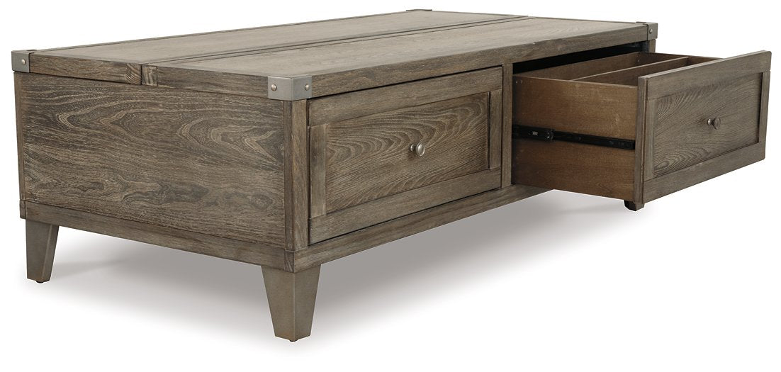 Chazney Coffee Table with Lift Top Cocktail Table Lift Ashley Furniture