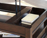 Barilanni Coffee Table with Lift Top Cocktail Table Lift Ashley Furniture