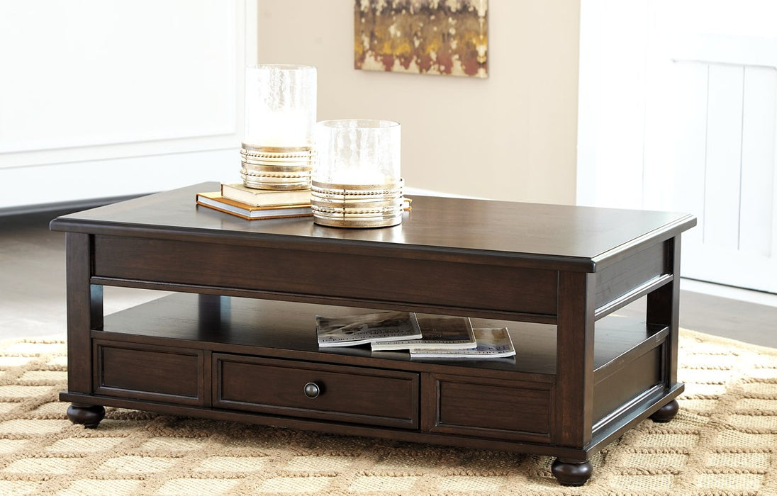Barilanni Coffee Table with Lift Top Cocktail Table Lift Ashley Furniture