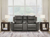 Bleckley Power Reclining Loveseat with Console - Dayton Discount Furniture