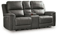 Bleckley Power Reclining Loveseat with Console - Dayton Discount Furniture