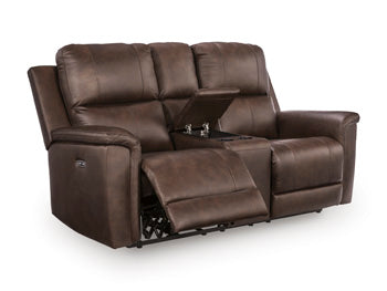 Bleckley Power Reclining Loveseat with Console - Dayton Discount Furniture