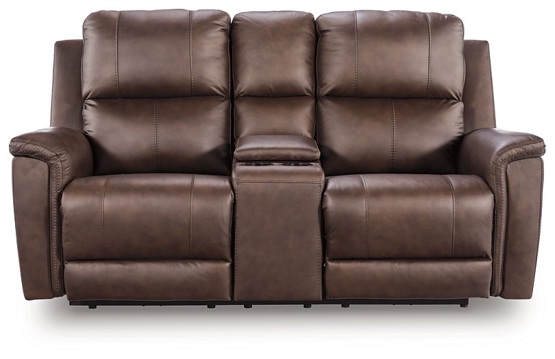 Bleckley Power Reclining Loveseat with Console - Dayton Discount Furniture