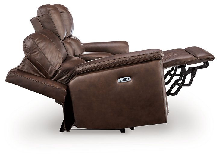 Bleckley Power Reclining Loveseat with Console - Dayton Discount Furniture