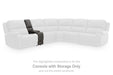 5Z - Pittson Power Reclining Sectional Loveseat with Console - Dayton Discount Furniture