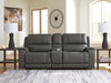 5Z - Pittson Power Reclining Sectional Loveseat with Console - Dayton Discount Furniture