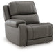 5Z - Pittson Power Reclining Sectional Loveseat with Console - Dayton Discount Furniture