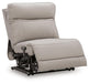 Gravier Power Reclining Sectional with Storage Console Sectional Ashley Furniture