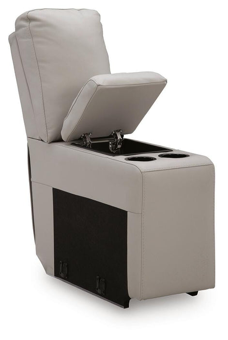Gravier Power Reclining Sectional with Storage Console Sectional Ashley Furniture