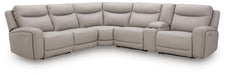 Gravier Power Reclining Sectional with Storage Console Sectional Ashley Furniture