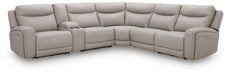 Gravier Power Reclining Sectional with Storage Console Sectional Ashley Furniture