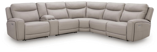 Gravier Power Reclining Sectional with Storage Console Sectional Ashley Furniture