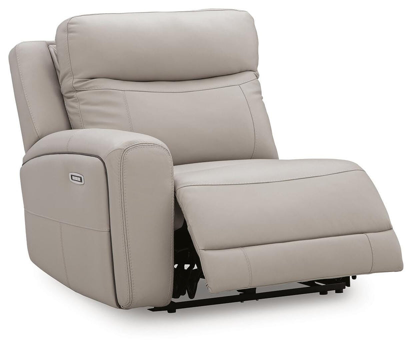 Gravier Power Reclining Sectional with Storage Console Sectional Ashley Furniture