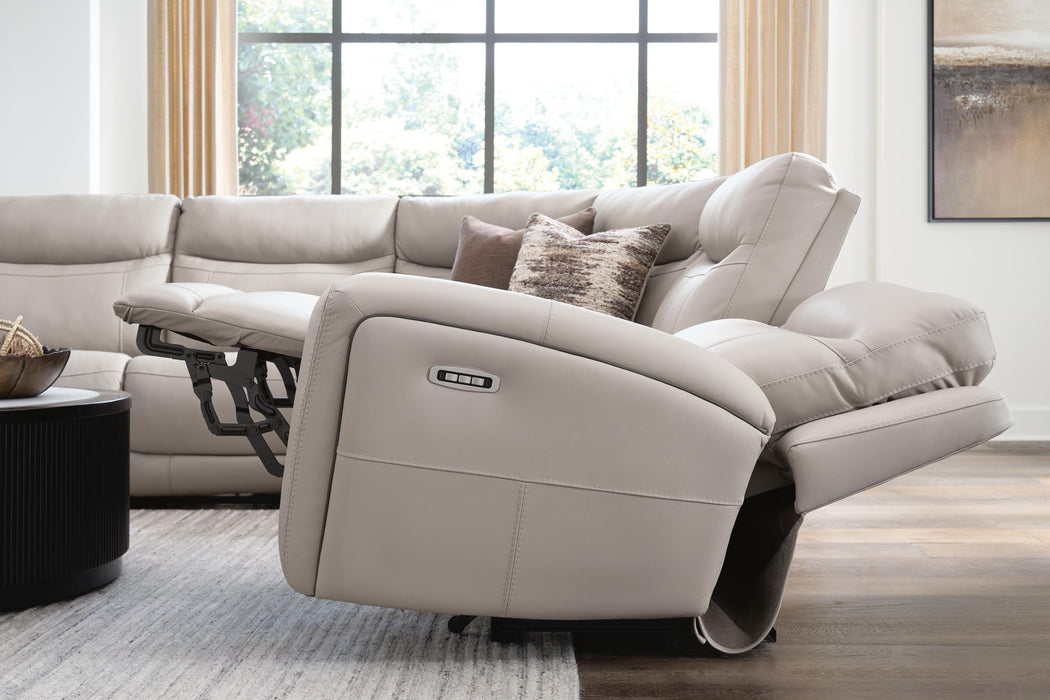 Gravier Power Reclining Sectional with Storage Console Sectional Ashley Furniture