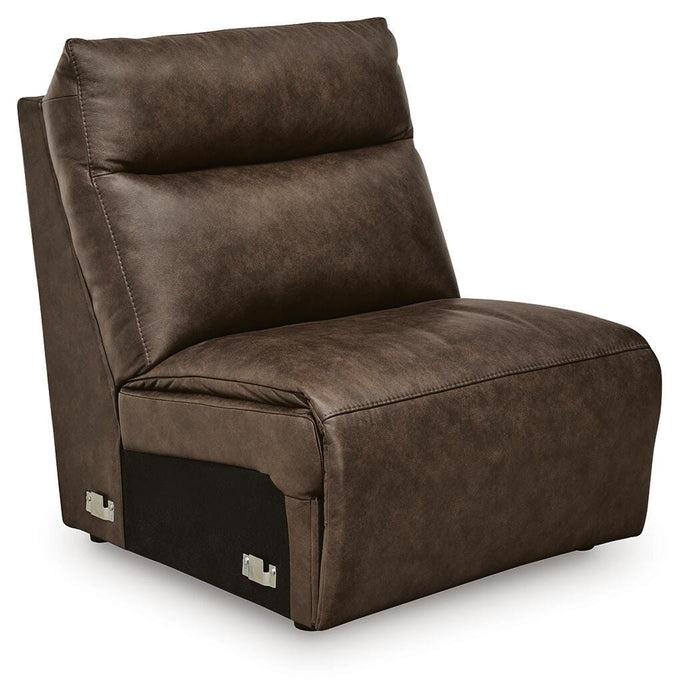 ModZ Power Reclining Sectional with Audio Console Sectional Ashley Furniture