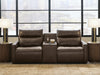 ModZ Power Reclining Sectional Loveseat with Audio Console Loveseat Ashley Furniture