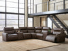 ModZ Power Reclining Sectional with Audio Consoles Sectional Ashley Furniture