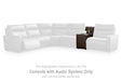 ModZ Power Reclining Sectional with Audio Consoles Sectional Ashley Furniture