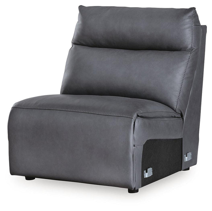 ModZ Power Reclining Sectional with Audio Console Sectional Ashley Furniture