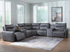 ModZ Power Reclining Sectional with Audio Consoles Sectional Ashley Furniture