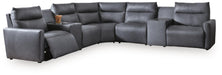 ModZ Power Reclining Sectional with Audio Consoles Sectional Ashley Furniture