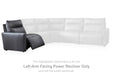 ModZ Power Reclining Sectional Loveseat with Audio Console Loveseat Ashley Furniture
