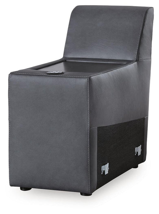 ModZ Power Reclining Sectional with Audio Console Sectional Ashley Furniture