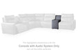ModZ Power Reclining Sectional with Audio Console Sectional Ashley Furniture
