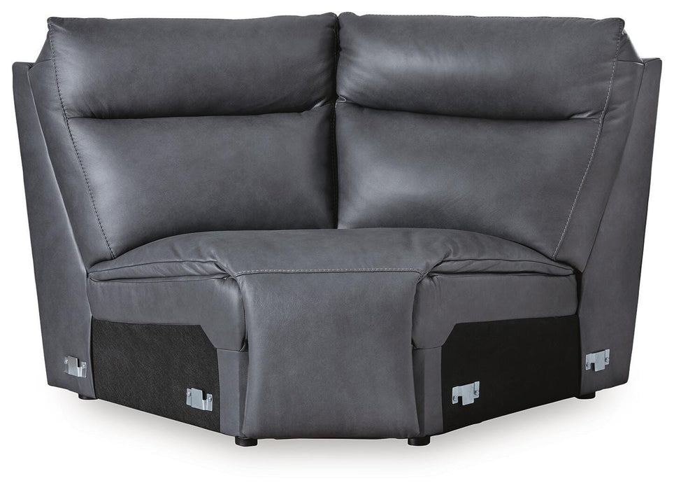 ModZ Power Reclining Sectional with Audio Consoles Sectional Ashley Furniture