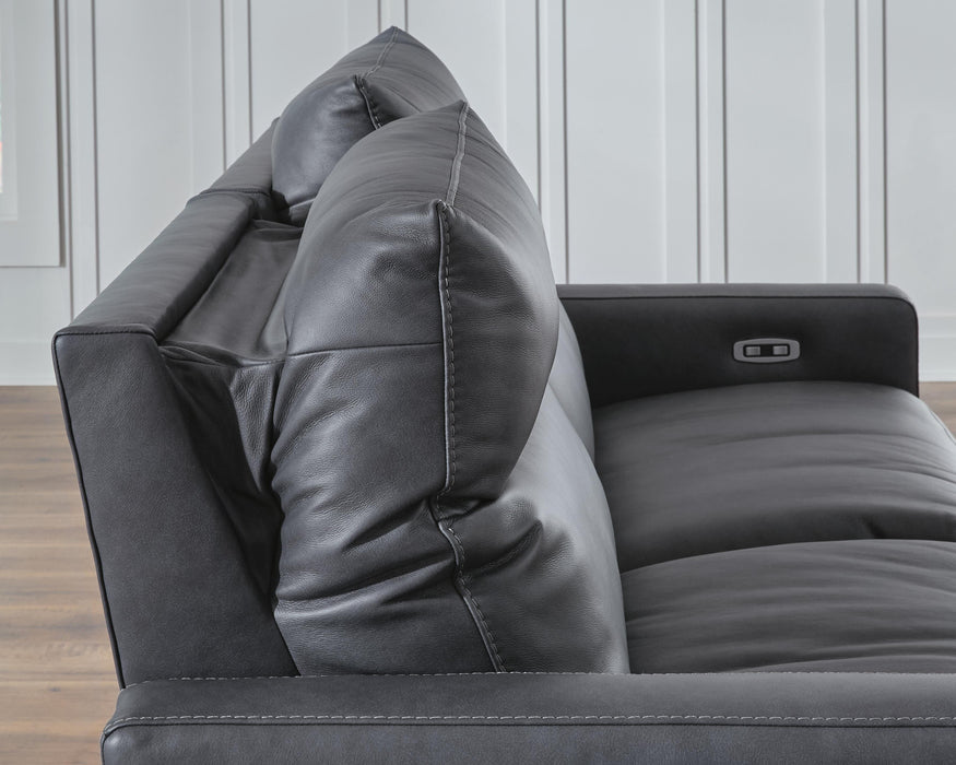 ModZ Power Reclining Sectional with Audio Consoles Sectional Ashley Furniture