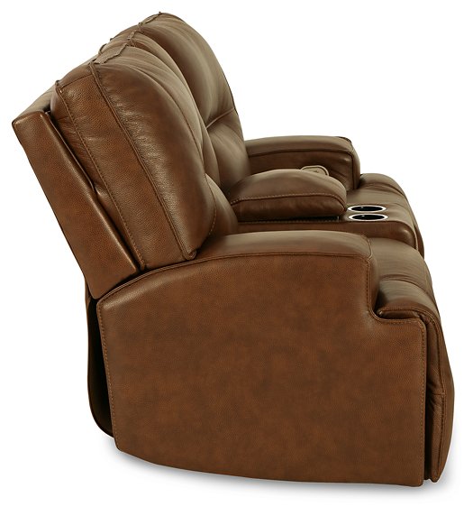 Francesca Power Reclining Loveseat with Console Loveseat Ashley Furniture