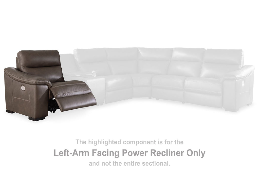 Salvatore 3-Piece Power Reclining Loveseat with Console Sectional Ashley Furniture
