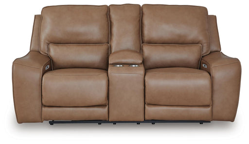 DeepWakes Power Reclining Loveseat with Console - Dayton Discount Furniture