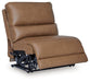 DeepWakes Reclining Sectional with Storage Console Sectional Ashley Furniture