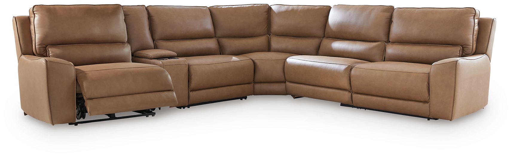 DeepWakes Reclining Sectional with Storage Console - Dayton Discount Furniture