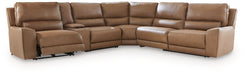 DeepWakes Reclining Sectional with Storage Console - Dayton Discount Furniture