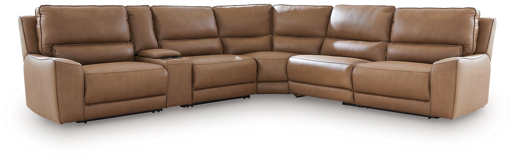 DeepWakes Reclining Sectional with Storage Console Sectional Ashley Furniture