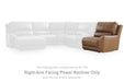 DeepWakes Reclining Sectional with Storage Console Sectional Ashley Furniture