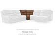 DeepWakes Reclining Sectional with Storage Console Sectional Ashley Furniture