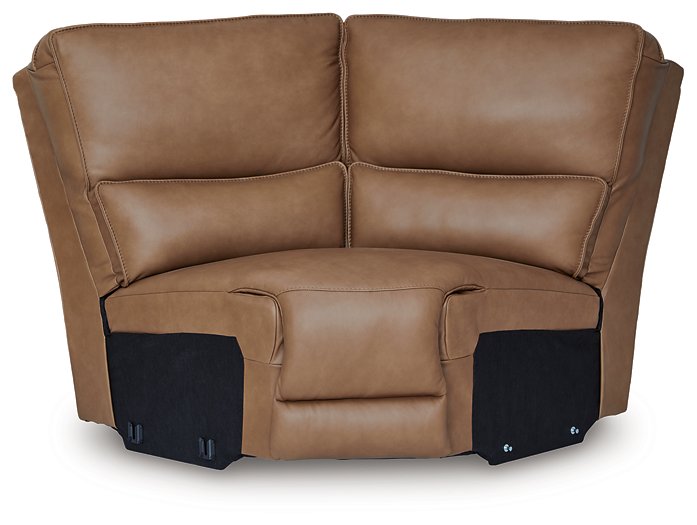 DeepWakes Reclining Sectional with Storage Console Sectional Ashley Furniture