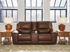 DeepWakes Power Reclining Loveseat with Console - Dayton Discount Furniture