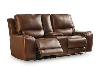 DeepWakes Power Reclining Loveseat with Console - Dayton Discount Furniture